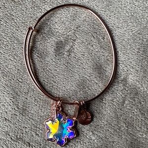 Alex and Ani Snowflake Charm Bracelet